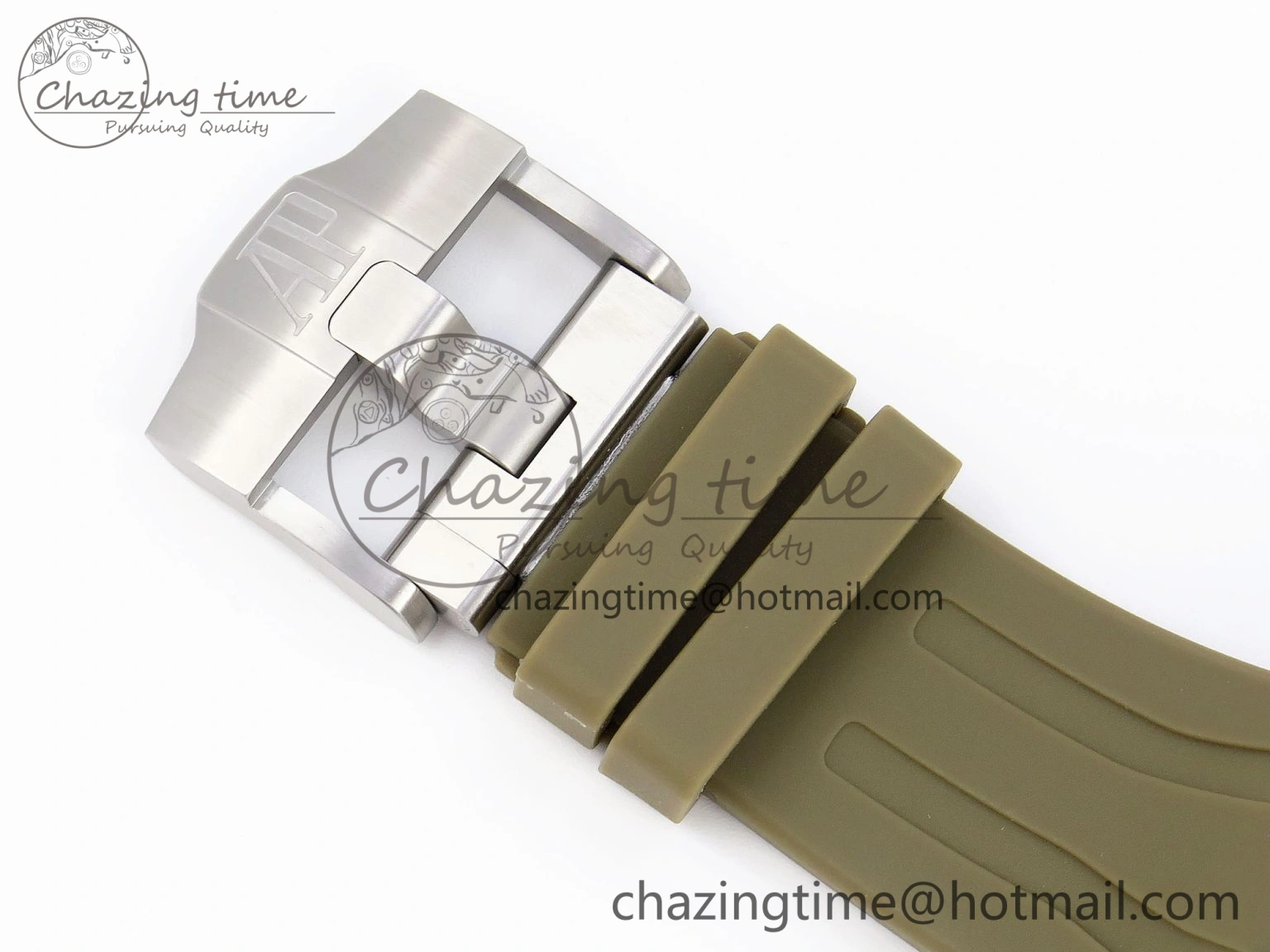 Royal Oak Offshore 44mm SS Black Ceramic Bezel APF 1:1 Best Edition Brown Dial on Brown Rubber Strap A4401