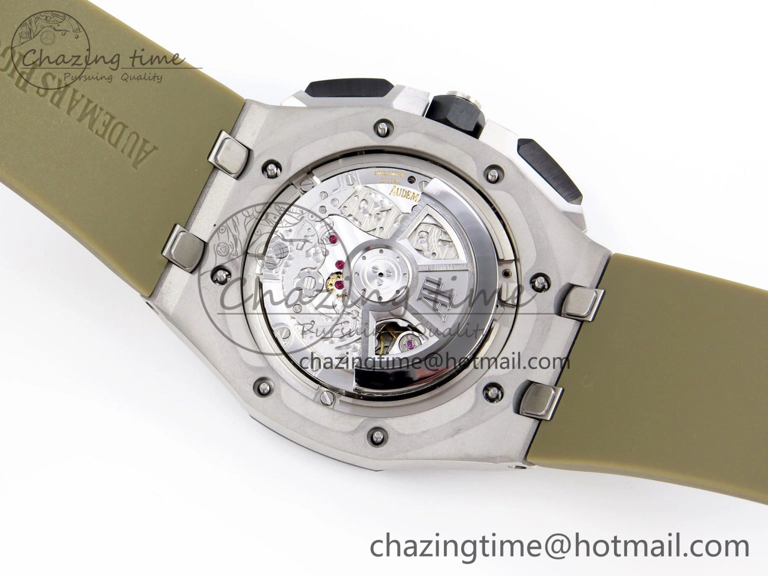 Royal Oak Offshore 44mm SS Black Ceramic Bezel APF 1:1 Best Edition Brown Dial on Brown Rubber Strap A4401