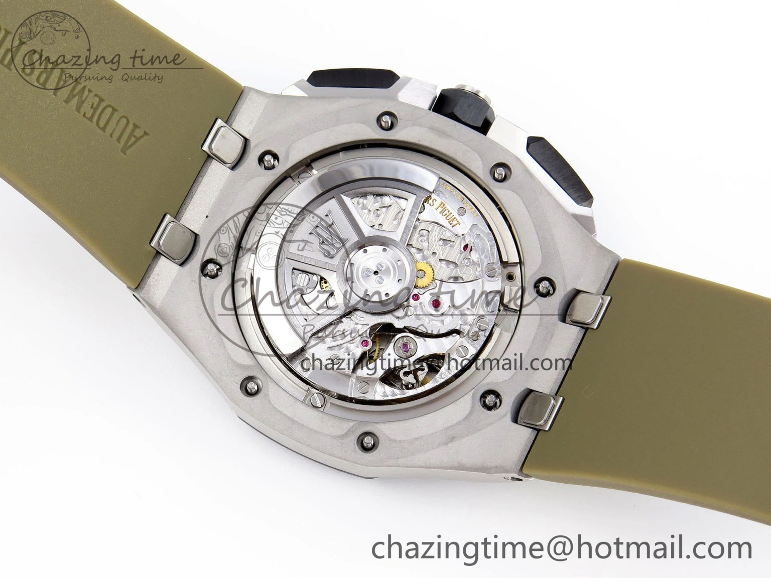 Royal Oak Offshore 44mm SS Black Ceramic Bezel APF 1:1 Best Edition Brown Dial on Brown Rubber Strap A4401