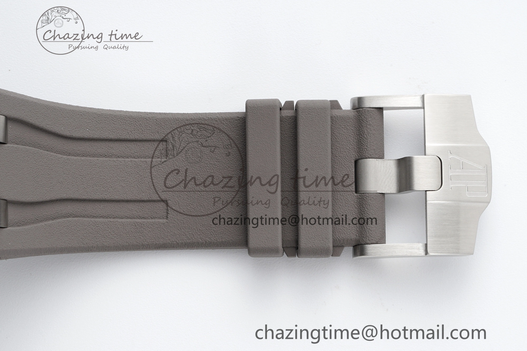 Royal Oak Offshore 44mm SS Black Ceramic Bezel APF 1:1 Best Edition Gray Dial on Gray Rubber Strap A3126