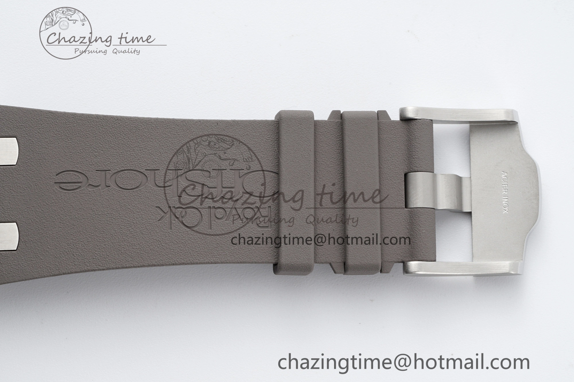 Royal Oak Offshore 44mm SS Black Ceramic Bezel APF 1:1 Best Edition Gray Dial on Gray Rubber Strap A3126