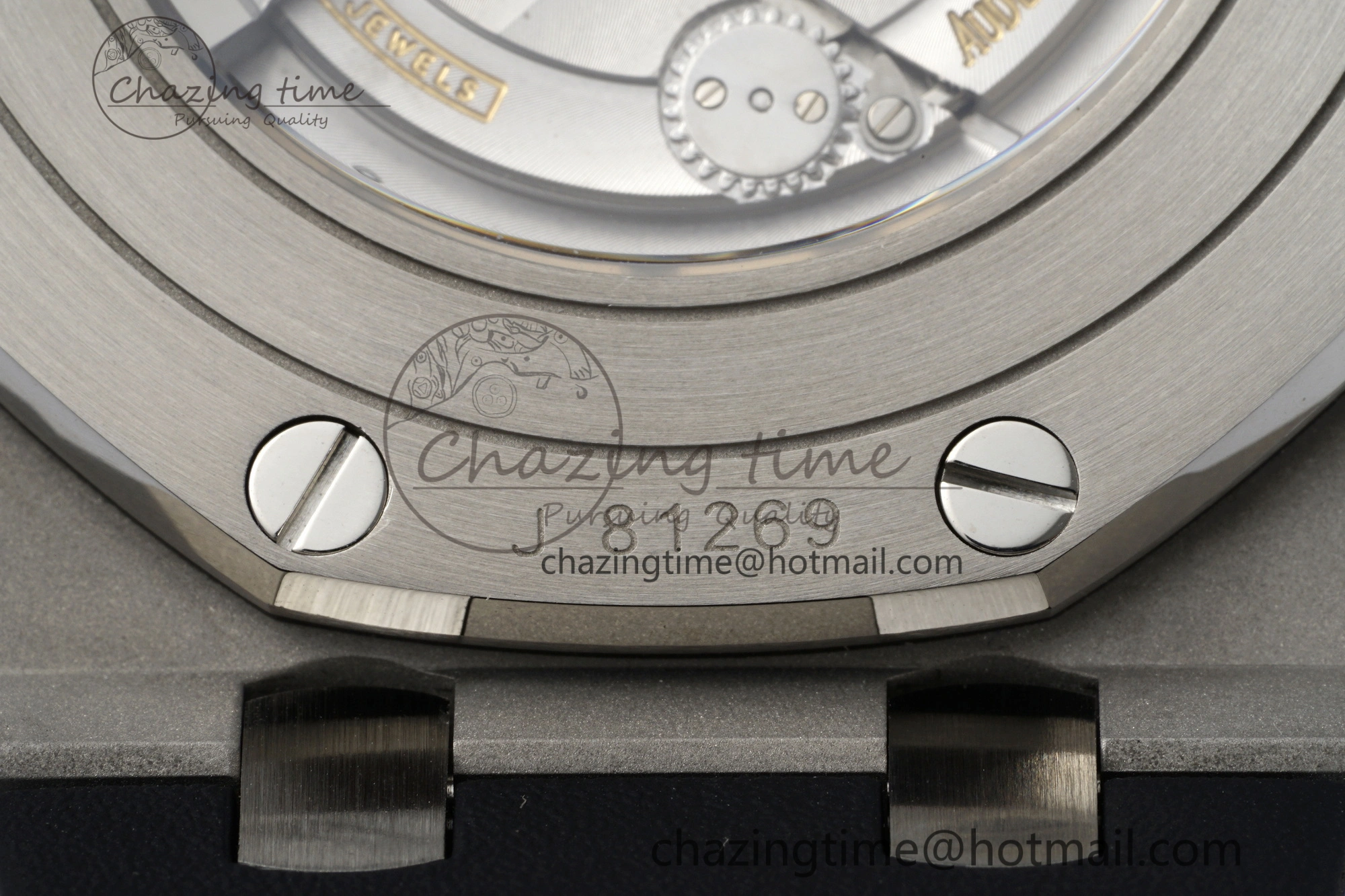 Royal Oak Offshore 44mm SS Black Ceramic Bezel APF 1:1 Best Edition Gray Blue Dial on Gray Rubber Strap A3126