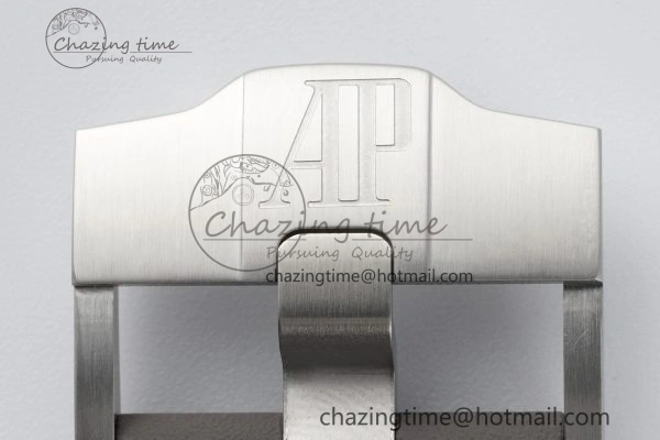 Royal Oak Offshore 44mm SS Black Ceramic Bezel APF 1:1 Best Edition Gray Blue Dial on Gray Rubber Strap A3126