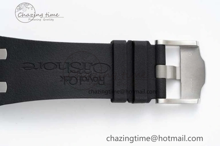 Royal Oak Offshore 44mm SS Black Ceramic Bezel BVF Best Edition Black Silver Dial on Rubber Strap A3126