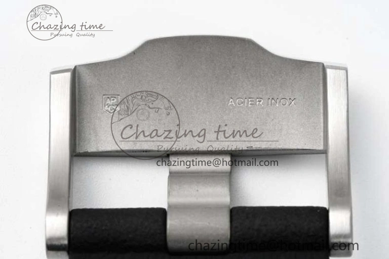 Royal Oak Offshore 44mm SS Black Ceramic Bezel BVF Best Edition Black Silver Dial on Rubber Strap A3126