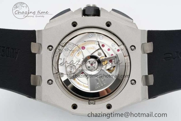 Royal Oak Offshore 44mm SS Black Ceramic Bezel BVF Best Edition Black Silver Dial on Rubber Strap A3126