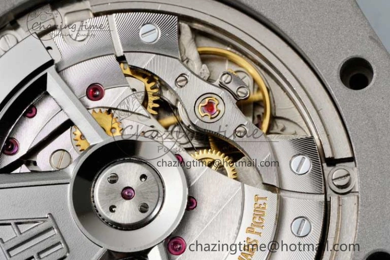 Royal Oak Offshore 44mm SS Black Ceramic Bezel BVF Best Edition Black Silver Dial on Rubber Strap A3126