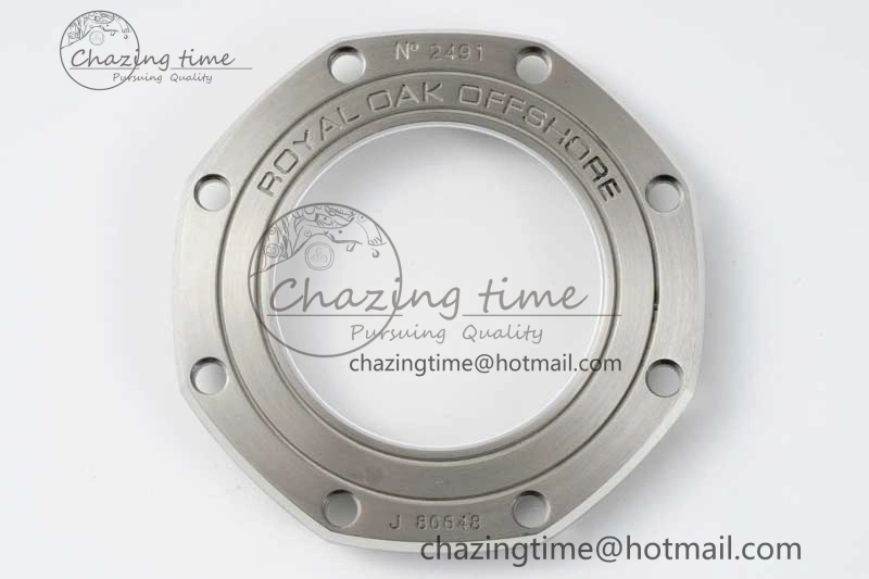 Royal Oak Offshore 44mm SS Black Ceramic Bezel BVF Best Edition Black Silver Dial on Rubber Strap A3126