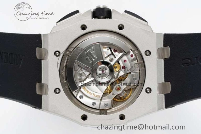 Royal Oak Offshore 44mm SS Black Ceramic Bezel BVF Best Edition Black Silver Dial on Rubber Strap A3126