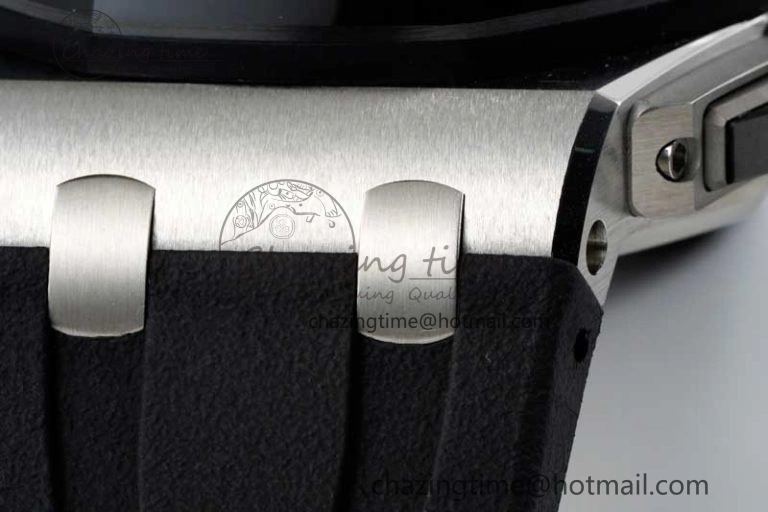 Royal Oak Offshore 44mm SS Black Ceramic Bezel BVF Best Edition White Black Dial on Rubber Strap A3126