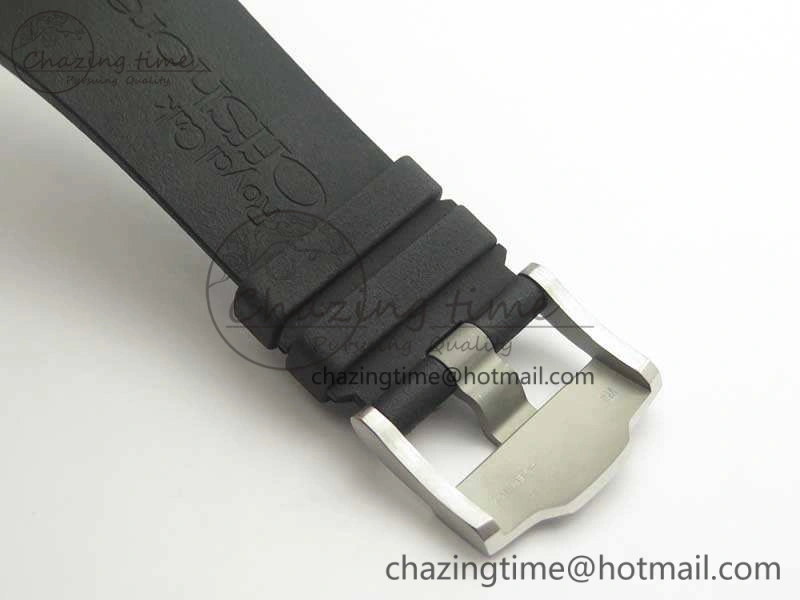 Royal Oak Offshore 44mm SS Black Ceramic Bezel JF 1:1 Best Edition On Rubber Strap A3126 V2 w  Cyclops And DW Mod