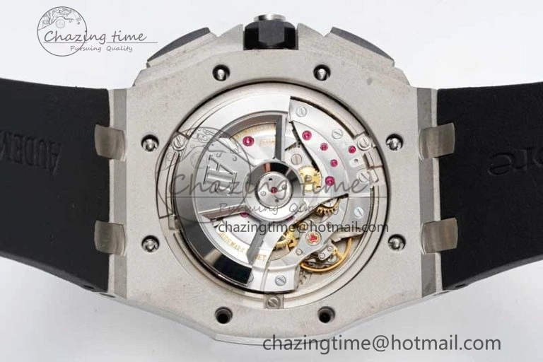 Royal Oak Offshore 44mm SS Black Ceramic Bezel RSF Best Edition Black Silver Dial on Rubber Strap A3126
