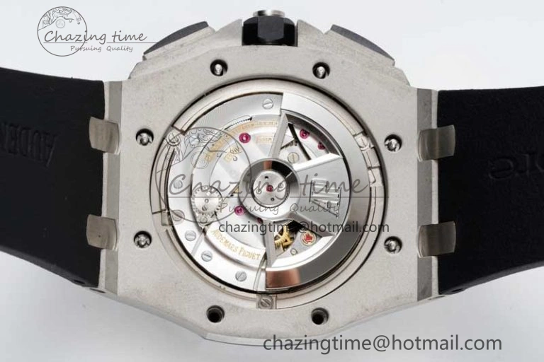 Royal Oak Offshore 44mm SS Black Ceramic Bezel RSF Best Edition Black Silver Dial on Rubber Strap A3126