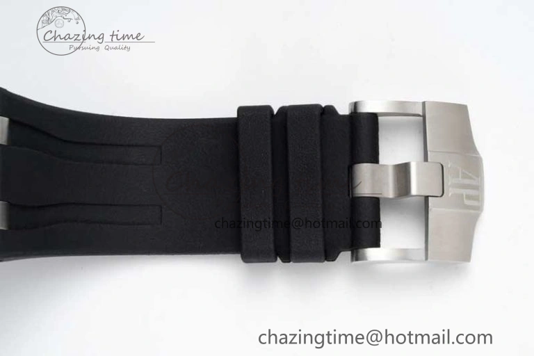 Royal Oak Offshore 44mm SS Black Ceramic Bezel RSF Best Edition Black Silver Dial on Rubber Strap A3126