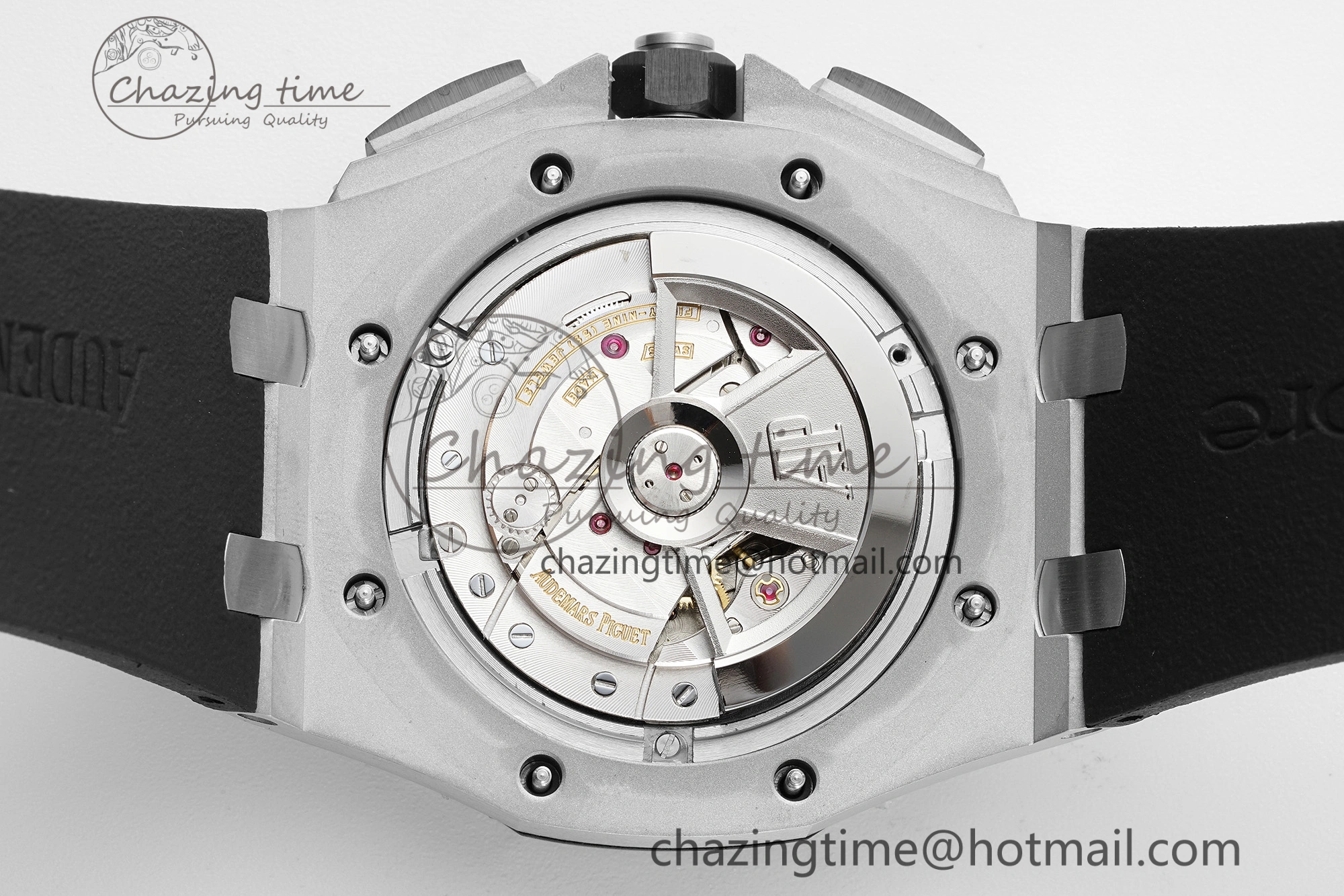 Royal Oak Offshore 44mm SS Black Ceramic Bezel RSF Best Edition White Black Dial on Rubber Strap A3126 V2