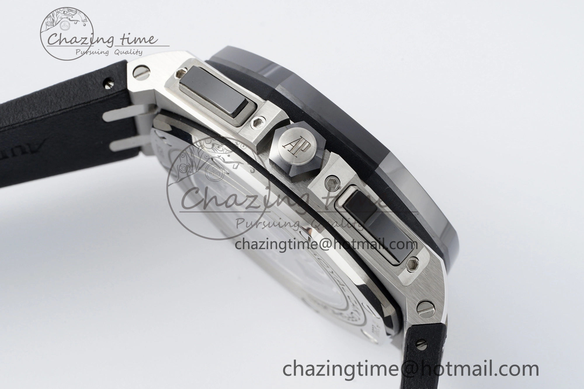 Royal Oak Offshore 44mm SS Black Ceramic Bezel RSF Best Edition White Black Dial on Rubber Strap A3126 V2