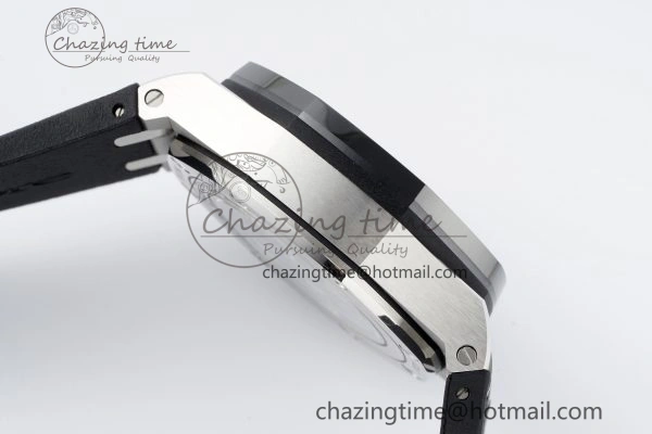 Royal Oak Offshore 44mm SS Black Ceramic Bezel RSF Best Edition White Black Dial on Rubber Strap A3126 V2