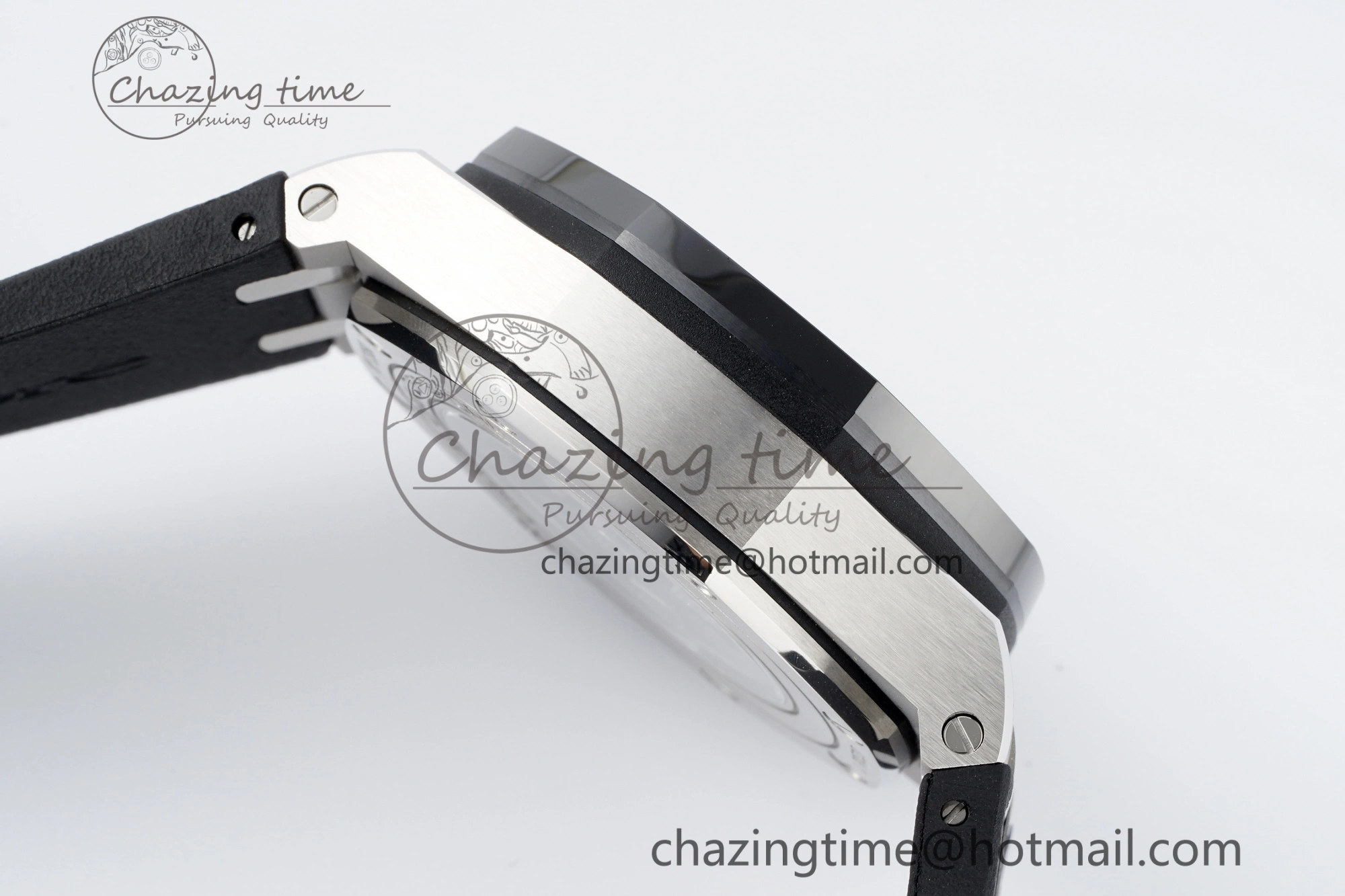 Royal Oak Offshore 44mm SS Black Ceramic Bezel RSF Best Edition White Black Dial on Rubber Strap A3126 V2