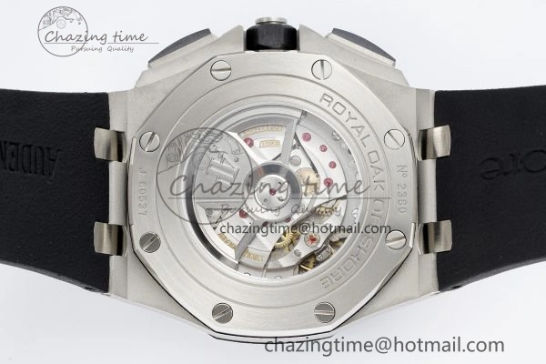 Royal Oak Offshore 44mm SS Black Ceramic Bezel RSF Best Edition White Black Dial on Rubber Strap A3126 V2
