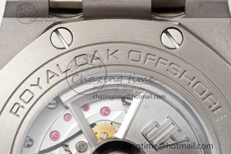 Royal Oak Offshore 44mm SS Blue Ceramic Bezel RSF Best Edition Blue Red Dial on Rubber Strap A3126