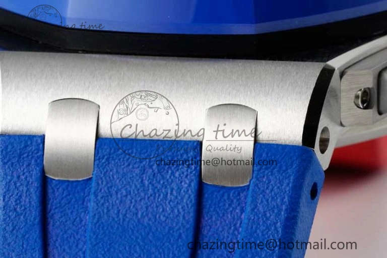 Royal Oak Offshore 44mm SS Blue Ceramic Bezel RSF Best Edition Blue Red Dial on Rubber Strap A3126