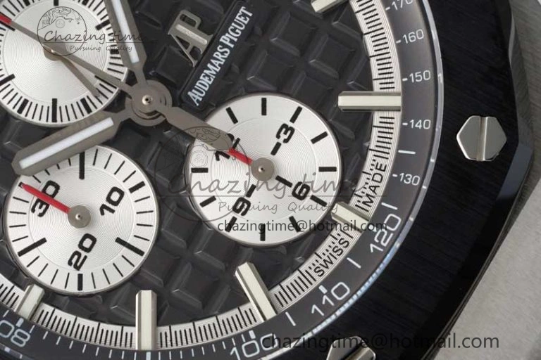 Royal Oak Offshore 44mm SS Ceramic Bezel APF 1:1 Best Edition Gray Dial on Rubber Strap A3126