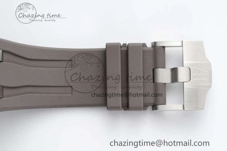 Royal Oak Offshore 44mm SS Ceramic Bezel APF 1:1 Best Edition Gray Dial on Rubber Strap A3126