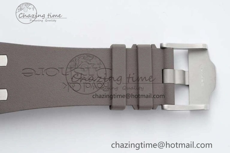 Royal Oak Offshore 44mm SS Ceramic Bezel APF 1:1 Best Edition Gray Dial on Rubber Strap A3126
