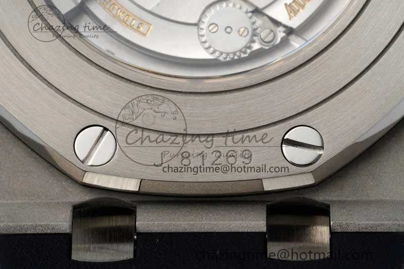 Royal Oak Offshore 44mm SS Ceramic Bezel APF 1:1 Best Edition Gray Dial on Rubber Strap A3126