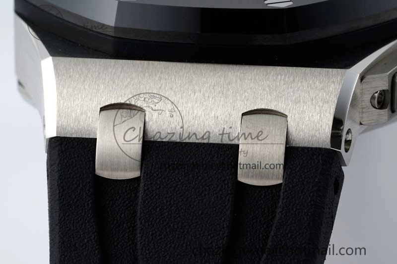 Royal Oak Offshore 44mm SS Ceramic Bezel APF 1:1 Best Edition White Dial on Rubber Strap A3126