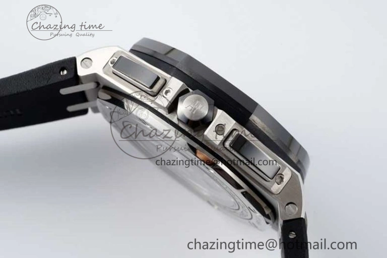 Royal Oak Offshore 44mm SS Ceramic Bezel APF 1:1 Best Edition White Dial on Rubber Strap A3126