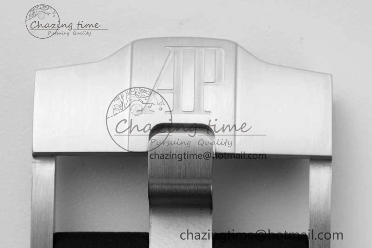 Royal Oak Offshore 44mm SS Ceramic Bezel APF 1:1 Best Edition White Dial on Rubber Strap A3126