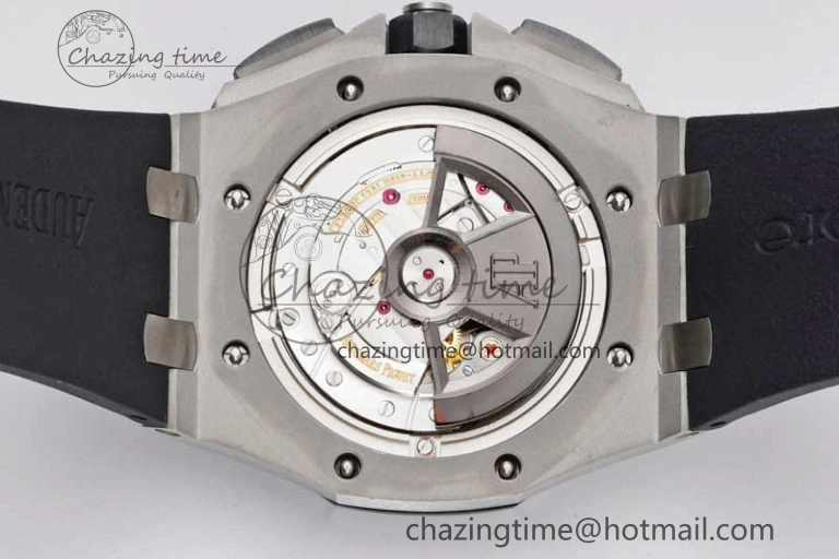 Royal Oak Offshore 44mm SS Ceramic Bezel JJF 1:1 Best Edition Black White Dial on Rubber Strap A3126 V2