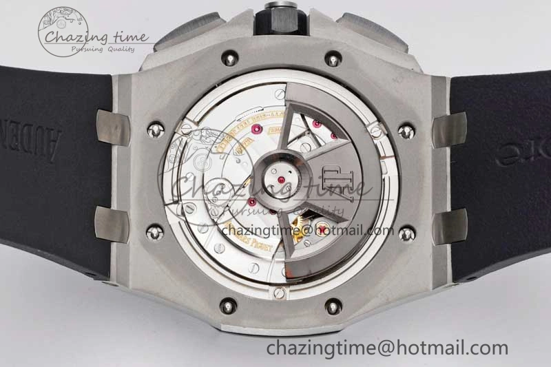 Royal Oak Offshore 44mm SS Ceramic Bezel JJF 1:1 Best Edition Black White Dial on Rubber Strap A3126 V2