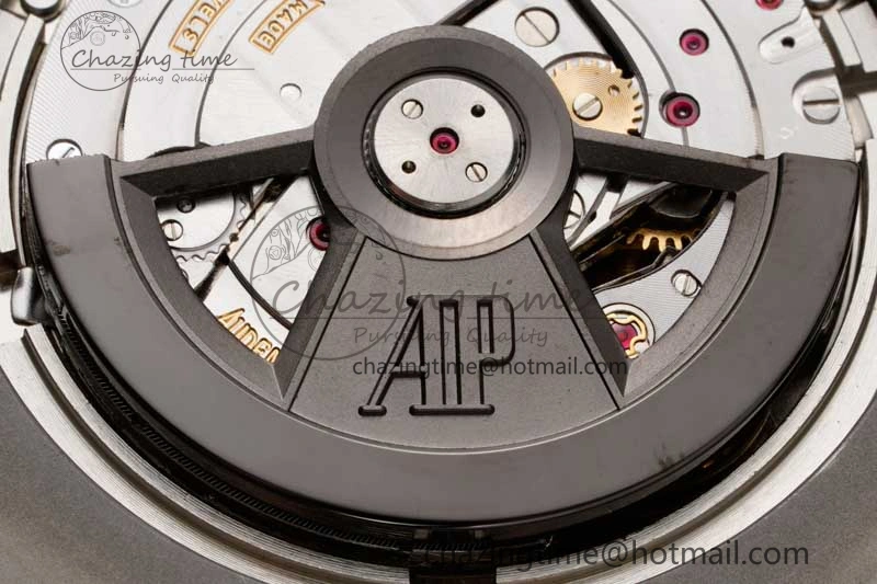 Royal Oak Offshore 44mm SS Ceramic Bezel JJF 1:1 Best Edition Black White Dial on Rubber Strap A3126 V2