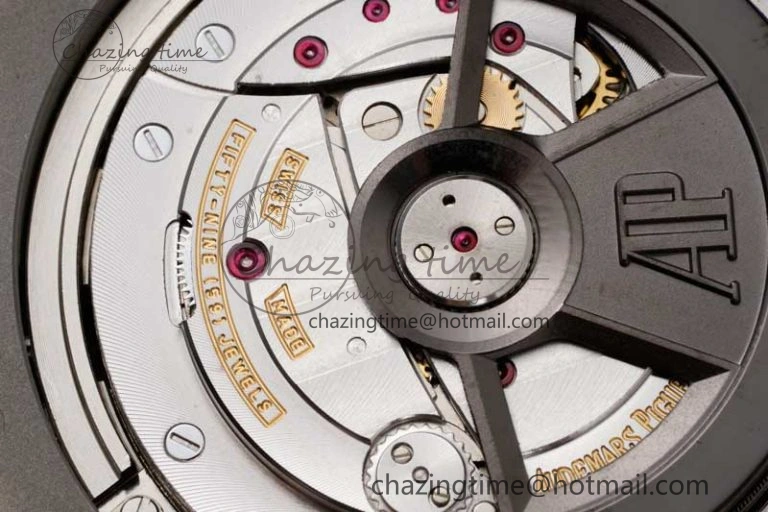 Royal Oak Offshore 44mm SS Ceramic Bezel JJF 1:1 Best Edition Black White Dial on Rubber Strap A3126 V2