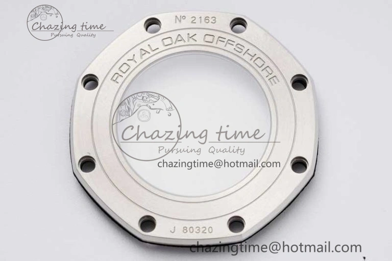 Royal Oak Offshore 44mm SS Ceramic Bezel JJF 1:1 Best Edition Black White Dial on Rubber Strap A3126 V2
