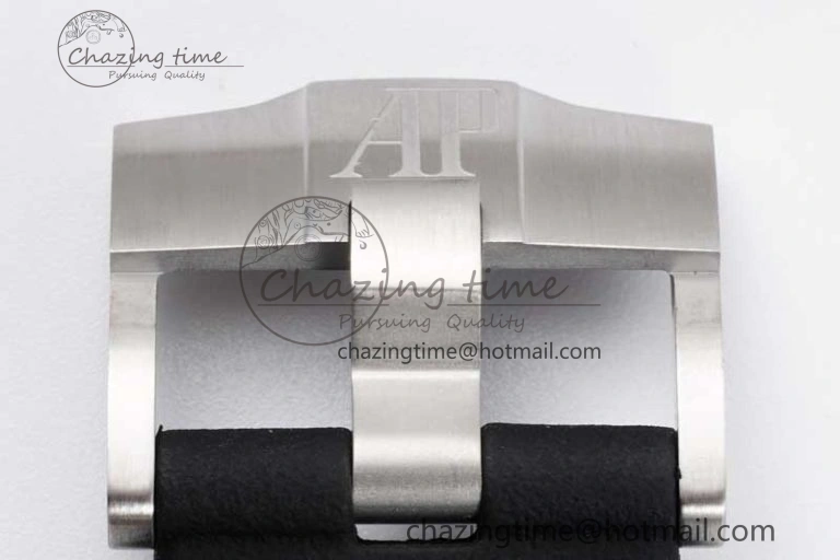 Royal Oak Offshore 44mm SS Ceramic Bezel JJF 1:1 Best Edition Black White Dial on Rubber Strap A3126 V2