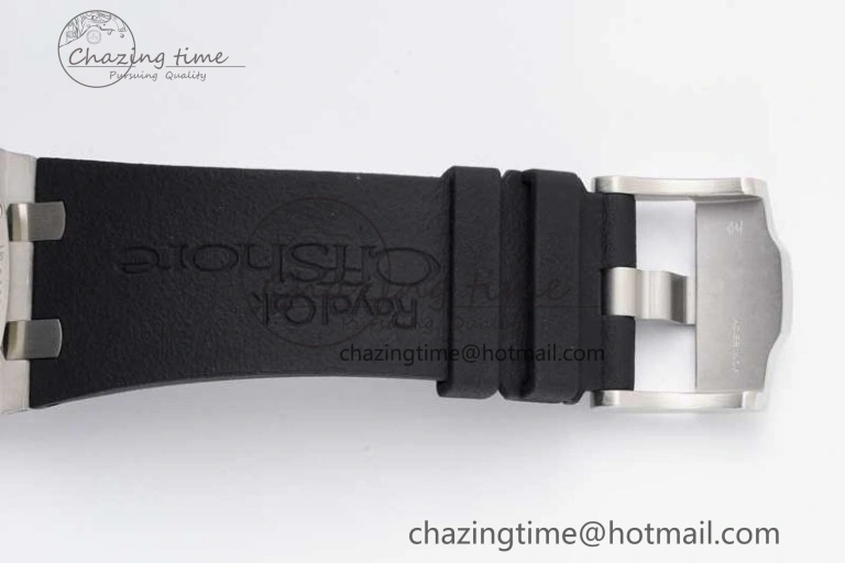 Royal Oak Offshore 44mm SS Ceramic Bezel JJF 1:1 Best Edition Black White Dial on Rubber Strap A3126 V2