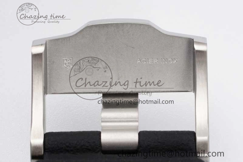Royal Oak Offshore 44mm SS Ceramic Bezel JJF 1:1 Best Edition Black White Dial on Rubber Strap A3126 V2