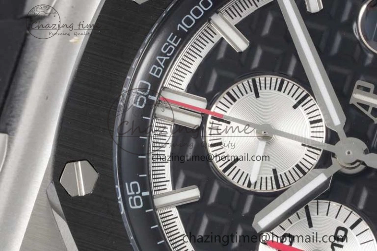 Royal Oak Offshore 44mm SS Ceramic Bezel JJF 1:1 Best Edition Black White Dial on Rubber Strap A3126 V2