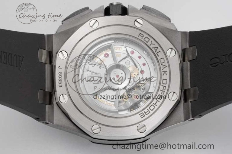 Royal Oak Offshore 44mm SS Ceramic Bezel JJF 1:1 Best Edition Gray Dial on Rubber Strap A3126 V2
