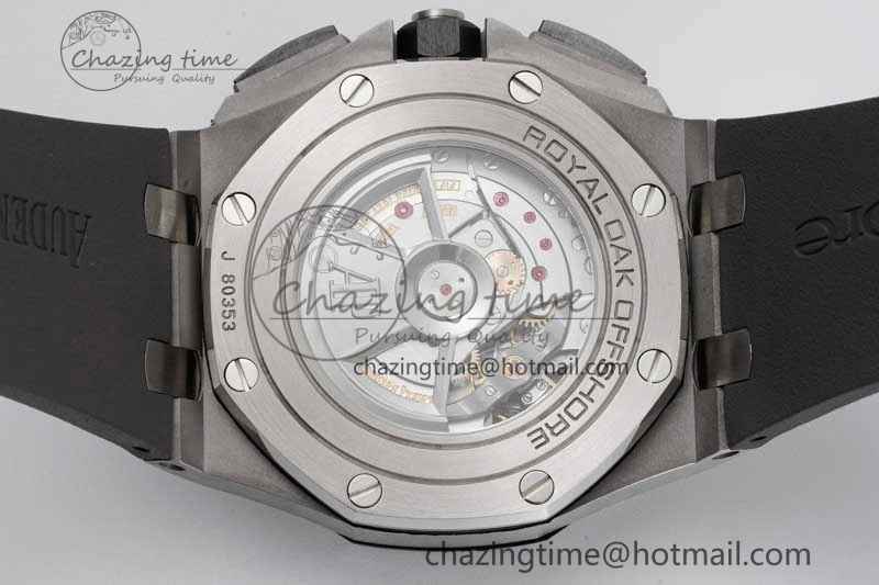 Royal Oak Offshore 44mm SS Ceramic Bezel JJF 1:1 Best Edition Gray Dial on Rubber Strap A3126 V2