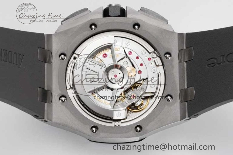 Royal Oak Offshore 44mm SS Ceramic Bezel JJF 1:1 Best Edition Gray Dial on Rubber Strap A3126 V2