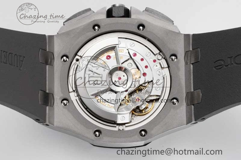 Royal Oak Offshore 44mm SS Ceramic Bezel JJF 1:1 Best Edition Gray Dial on Rubber Strap A3126 V2