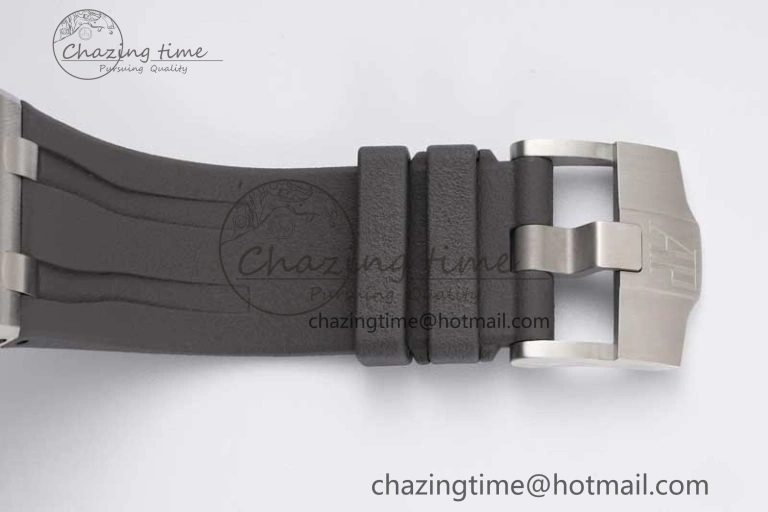 Royal Oak Offshore 44mm SS Ceramic Bezel JJF 1:1 Best Edition Gray Dial on Rubber Strap A3126 V2