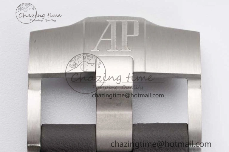 Royal Oak Offshore 44mm SS Ceramic Bezel JJF 1:1 Best Edition Gray Dial on Rubber Strap A3126 V2