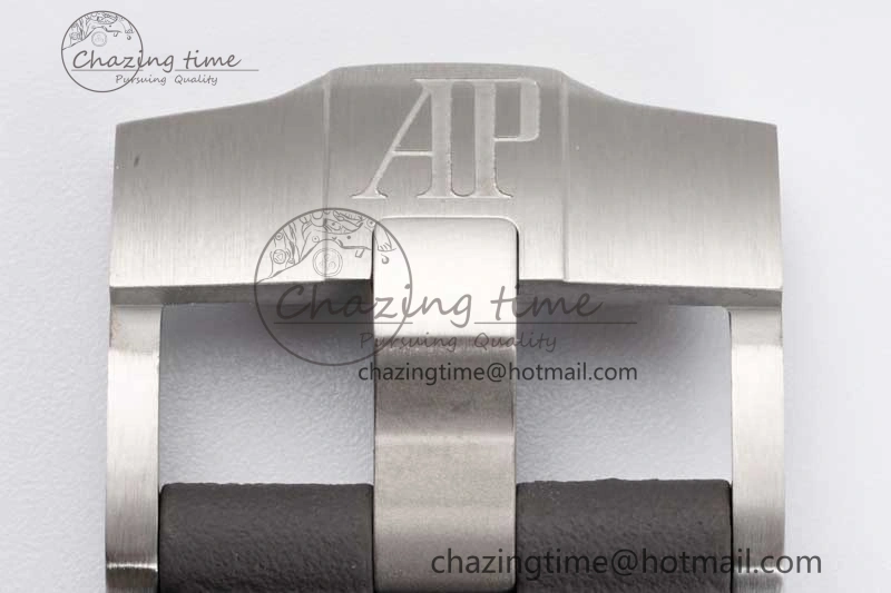Royal Oak Offshore 44mm SS Ceramic Bezel JJF 1:1 Best Edition Gray Dial on Rubber Strap A3126 V2