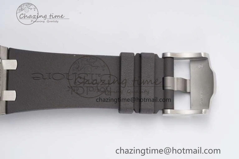 Royal Oak Offshore 44mm SS Ceramic Bezel JJF 1:1 Best Edition Gray Dial on Rubber Strap A3126 V2