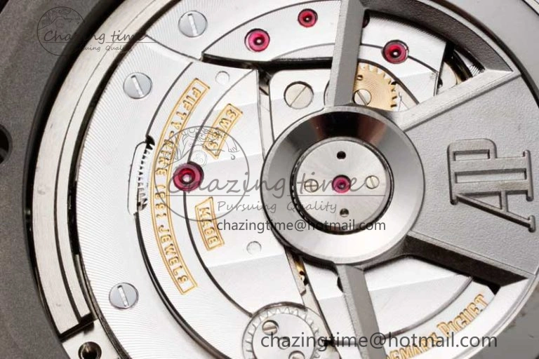 Royal Oak Offshore 44mm SS Green Ceramic Bezel JJF 1:1 Best Edition Cream Dial on Rubber Strap A3126 V2
